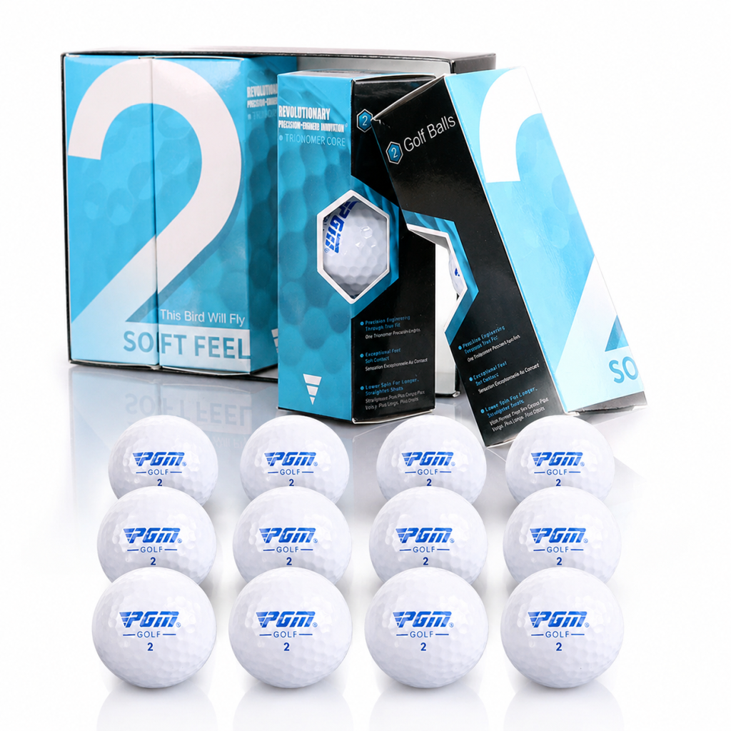 2 Layers Golf Balls White Ball Ultimate Straight 75% Self Correcting 12Pcs/Dozen
