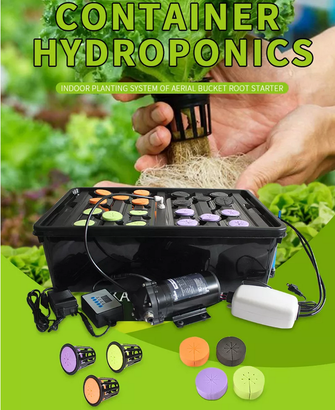 Hydroponics Aeroponics + DWC Growing System Clone Station Mist Pump Cycle Timer Complete Kit