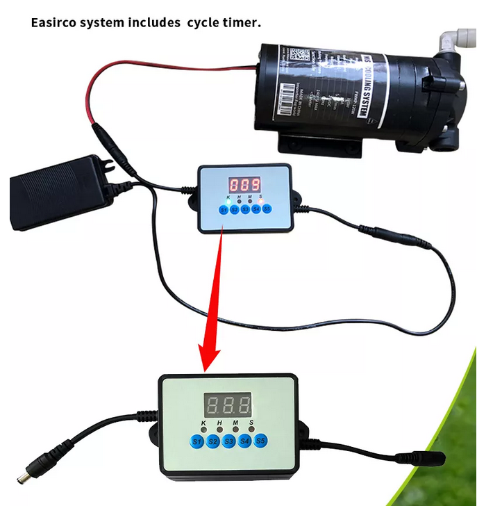 Hydroponics Aeroponics + DWC Growing System Clone Station Mist Pump Cycle Timer Complete Kit