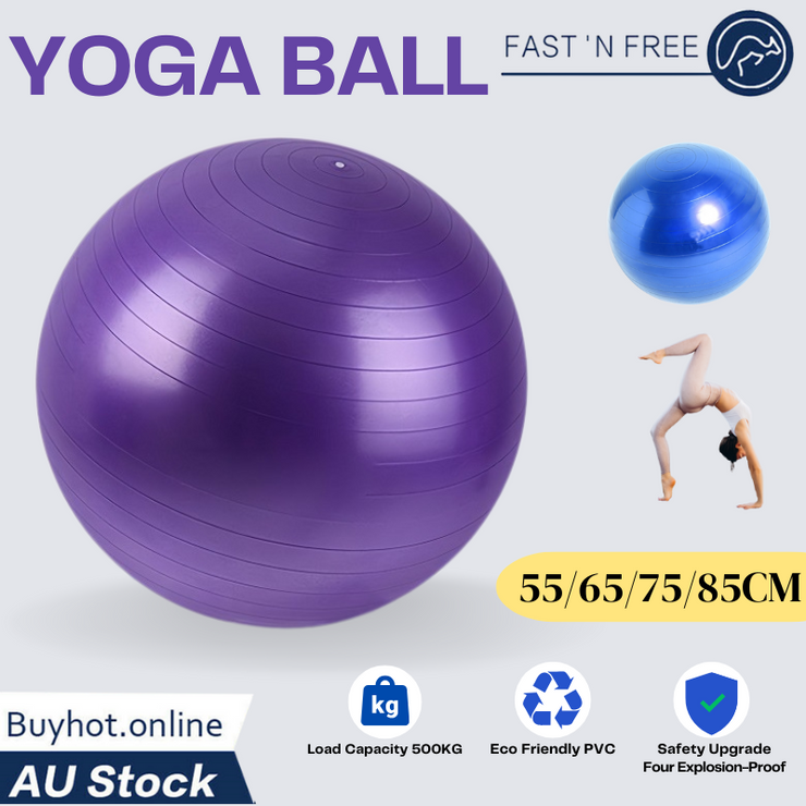 Extra Thick Yoga Ball Anti-Burst Fitness Ball for Pilates Fitness 55/65/75/85cm
