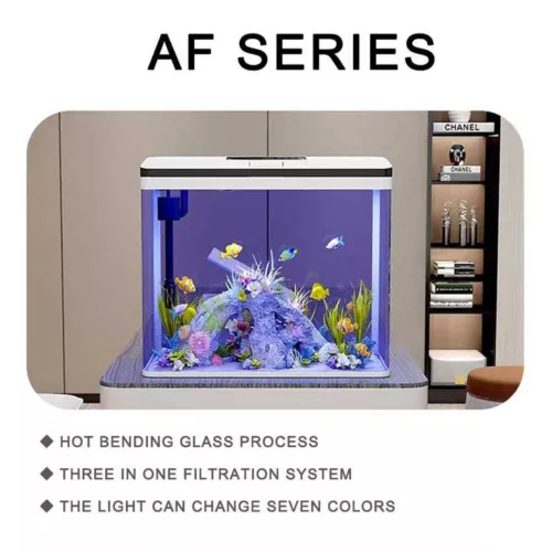 Aquarium 37L Fish Tank LED Light Complete Set Digital Display Touch Control