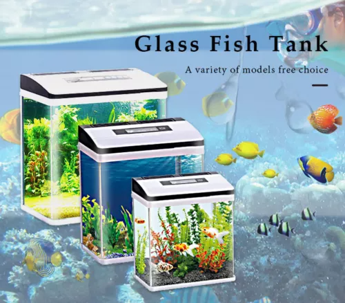 Aquarium 37L Fish Tank LED Light Complete Set Digital Display Touch Control