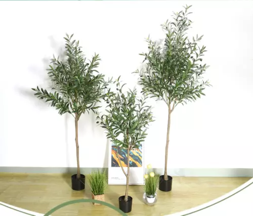 Artificial Plant Olive Tree Fake Plants Home Garden Office Indoor Decoration