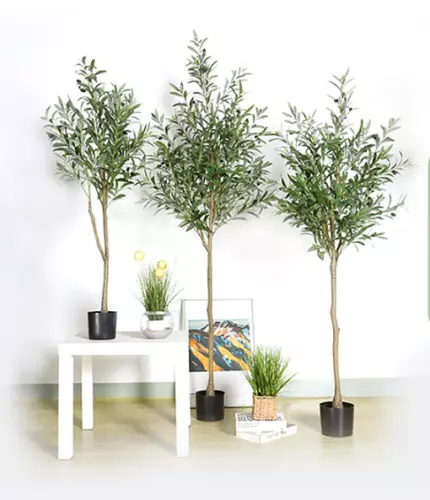 Artificial Plant Olive Tree Fake Plants Home Garden Office Indoor Decoration