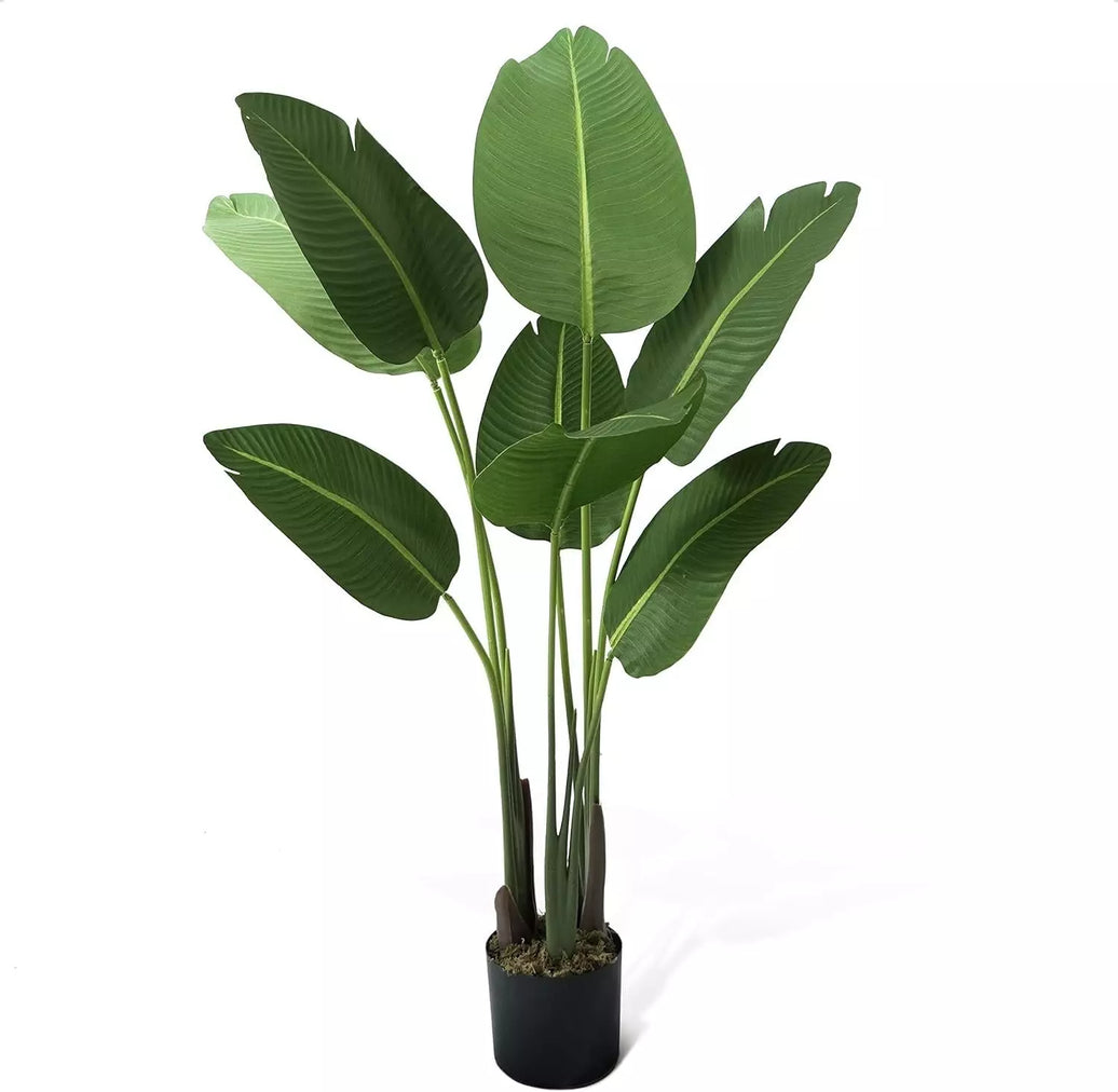 120CM 8 Trunks Artificial Ravenala Tree Faux Traveller's Palm Fake Plant for Office House
