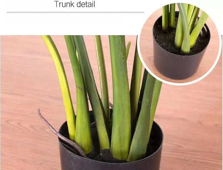 Artificial Monstera Deliciosa Plant 90CM Faux Tropical Palm Tree for for Home Office Decor