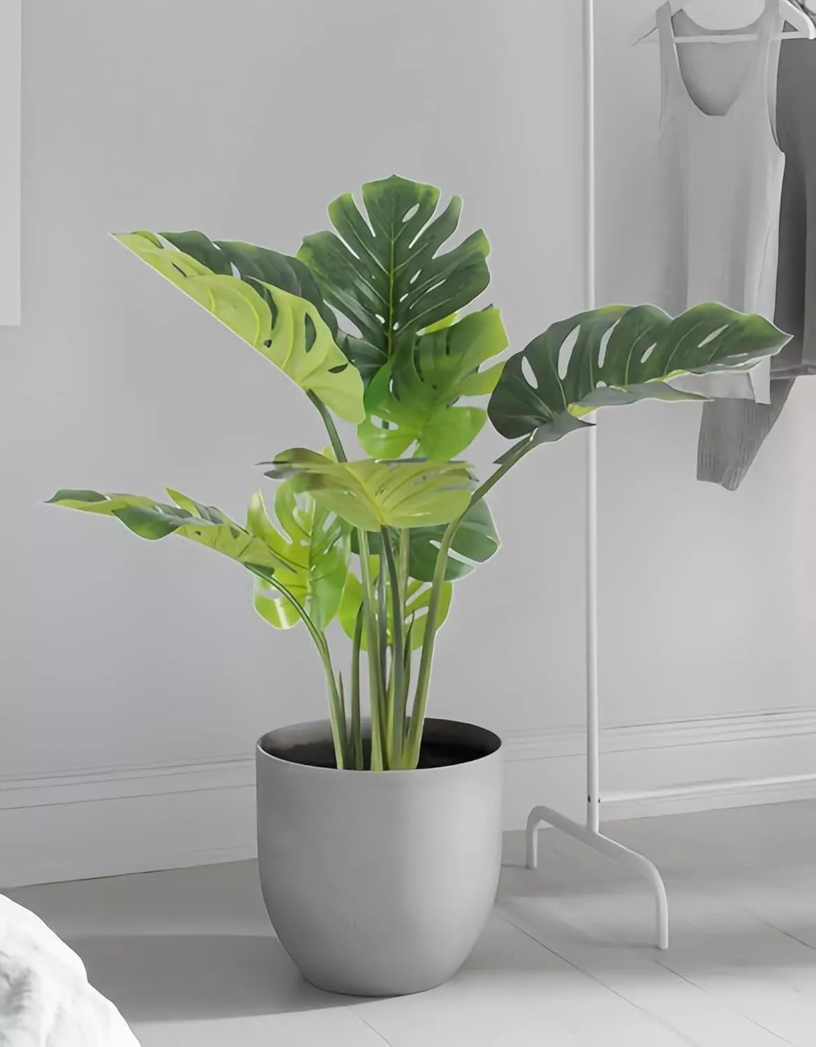 Artificial Monstera Deliciosa Plant 90CM Faux Tropical Palm Tree for for Home Office Decor