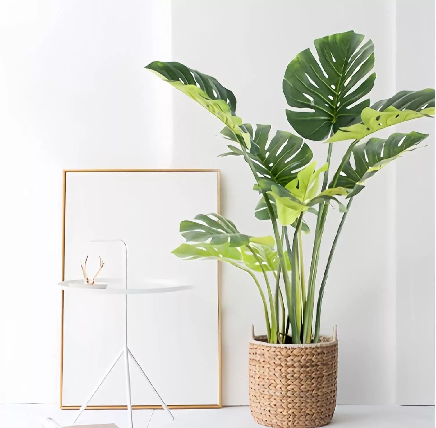 Artificial Monstera Deliciosa Plant 90CM Faux Tropical Palm Tree for for Home Office Decor