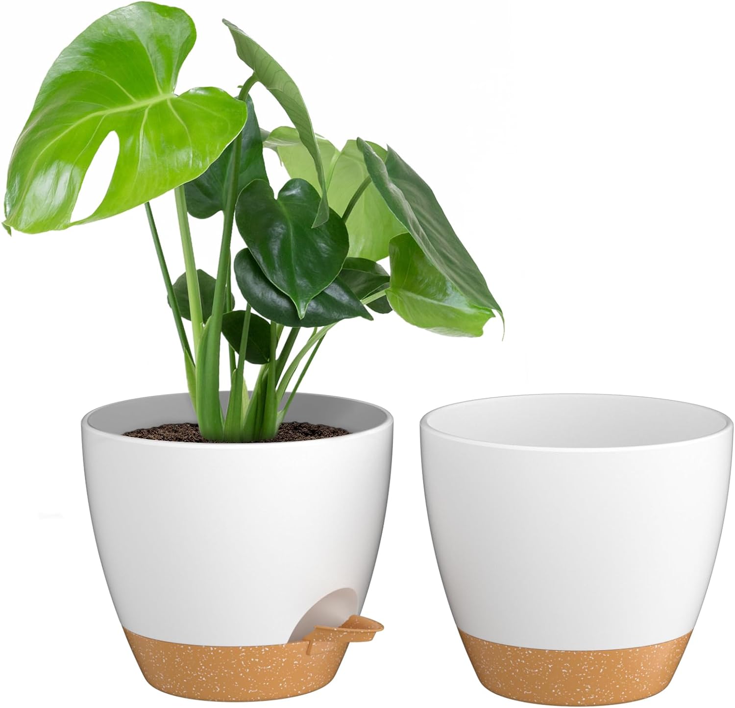 2PCS 8 inch Self Watering Plant Flower Planter Home Garden Indoor Outdoor Plastic Pot