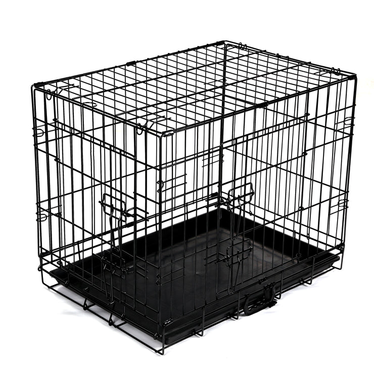 24"~ 48" Dog Cage Crate Kennel Rabbit Cat Collapsible Metal Cages Playpen Large