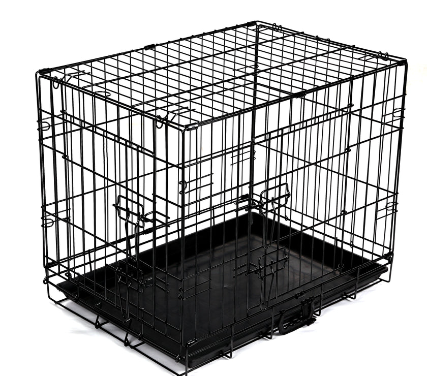 24"~ 48" Dog Cage Crate Kennel Rabbit Cat Collapsible Metal Cages Playpen Large