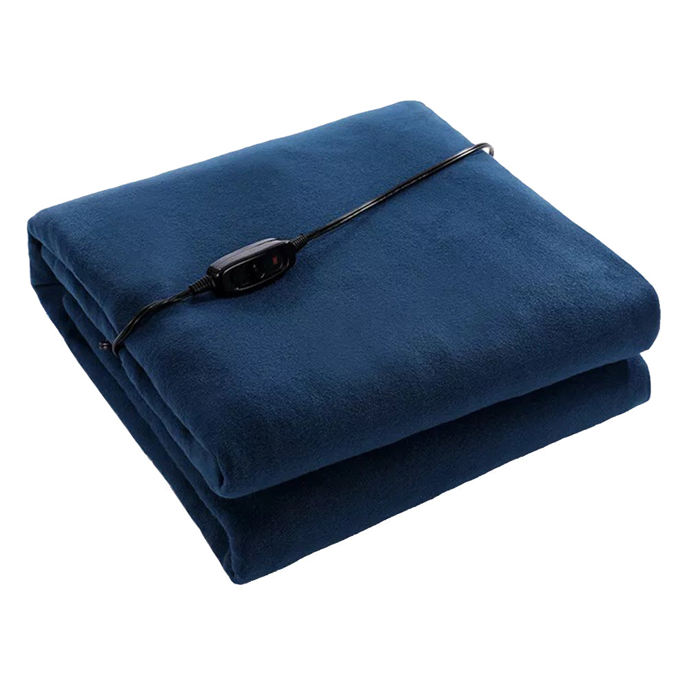 150x110cm Heated Electric Blanket Soft Fleece Travel Camping Essentials Portable Blanket for Car Truck SUV