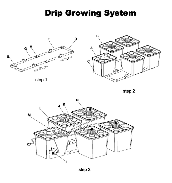 Hydroponics Drip Growing System Dutch Buckets DWC Completed System Aquaponics