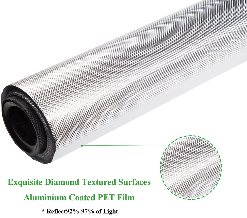 Diamond Silver White Film 6Mil High Reflective for Hydroponics Grow Room