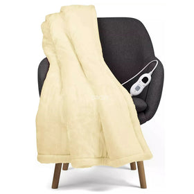 Double-side Soft Flannel Heated Electric Throw Rug Blanket 152x127cm Fast Heating Warm Washable For Bed Sofa Home Office