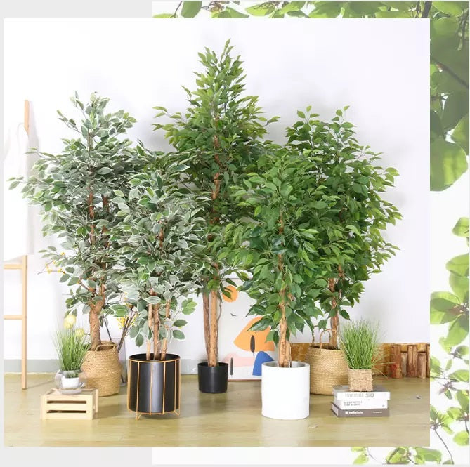 90cm/120cm Fake Banyan Trees Simulation Ficus Tree Artificial Plants Hotel Shopping Mall Decoration