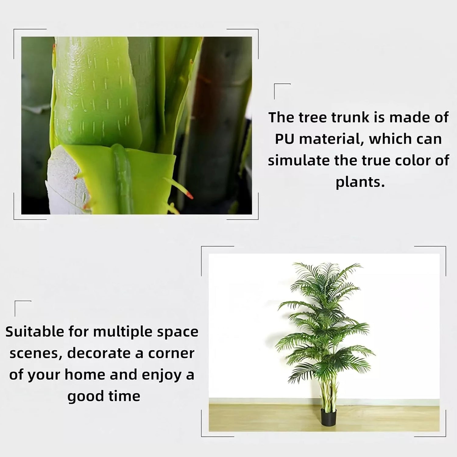 100CM Fake Bambusa Bamboo Tree Indoor Potted Plants Silk Leaves DIY Privacy Decoration