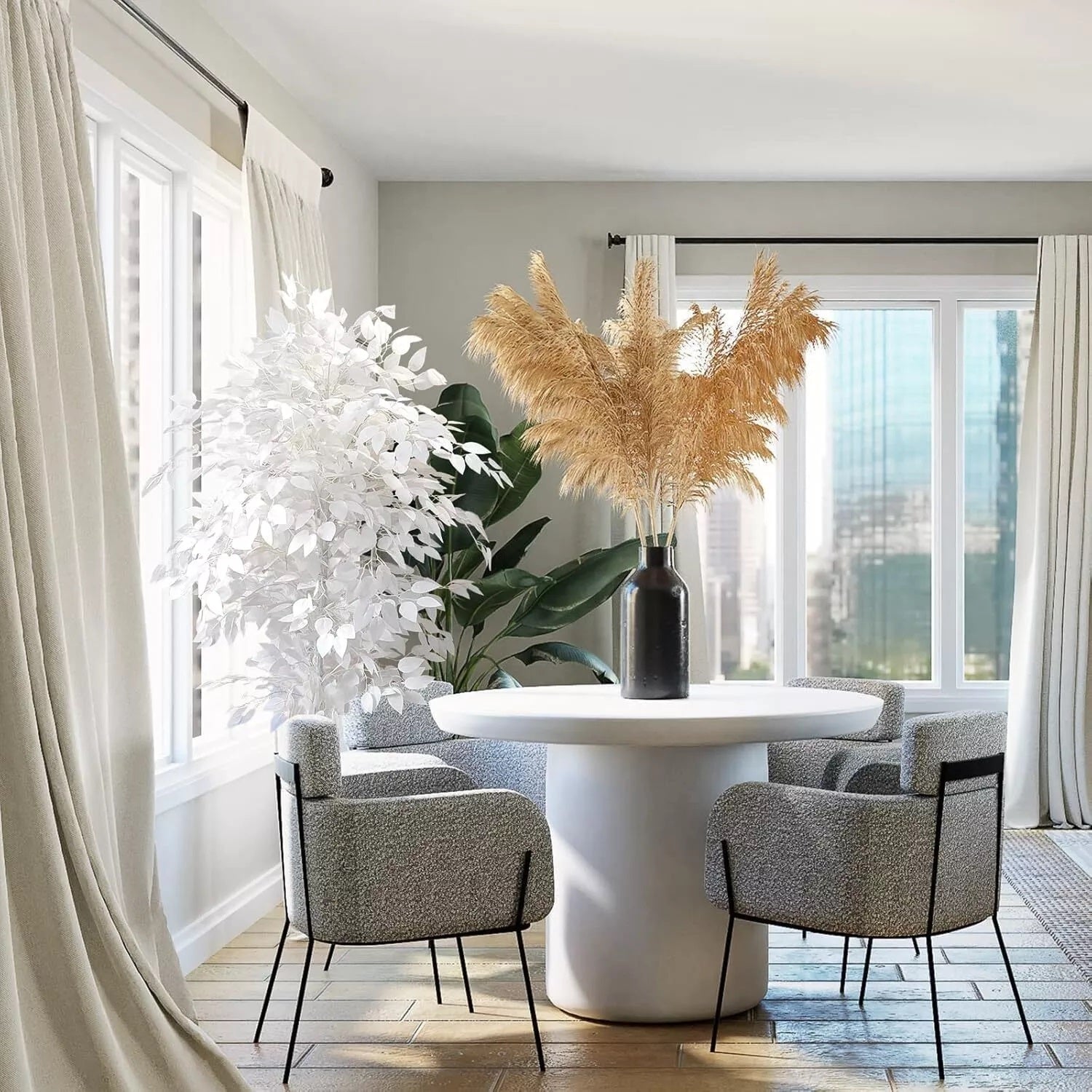 150cm Simulated White Fake Banyan Landscaping Tree Artificial Plants for Home Office Decor