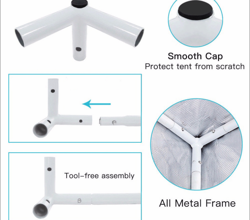 Grow Tent 100% Reflective Hydroponics System Grow Room 120x120x200CM