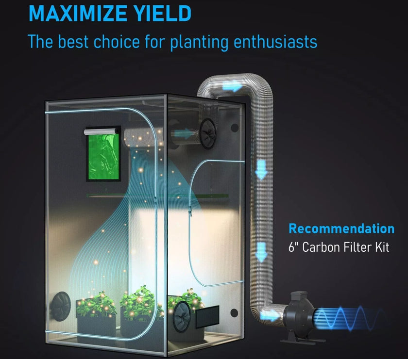 grow tent 120x120x200 GROZY 120x120x200CM Grow Tent with Green View Window for Hydroponics I