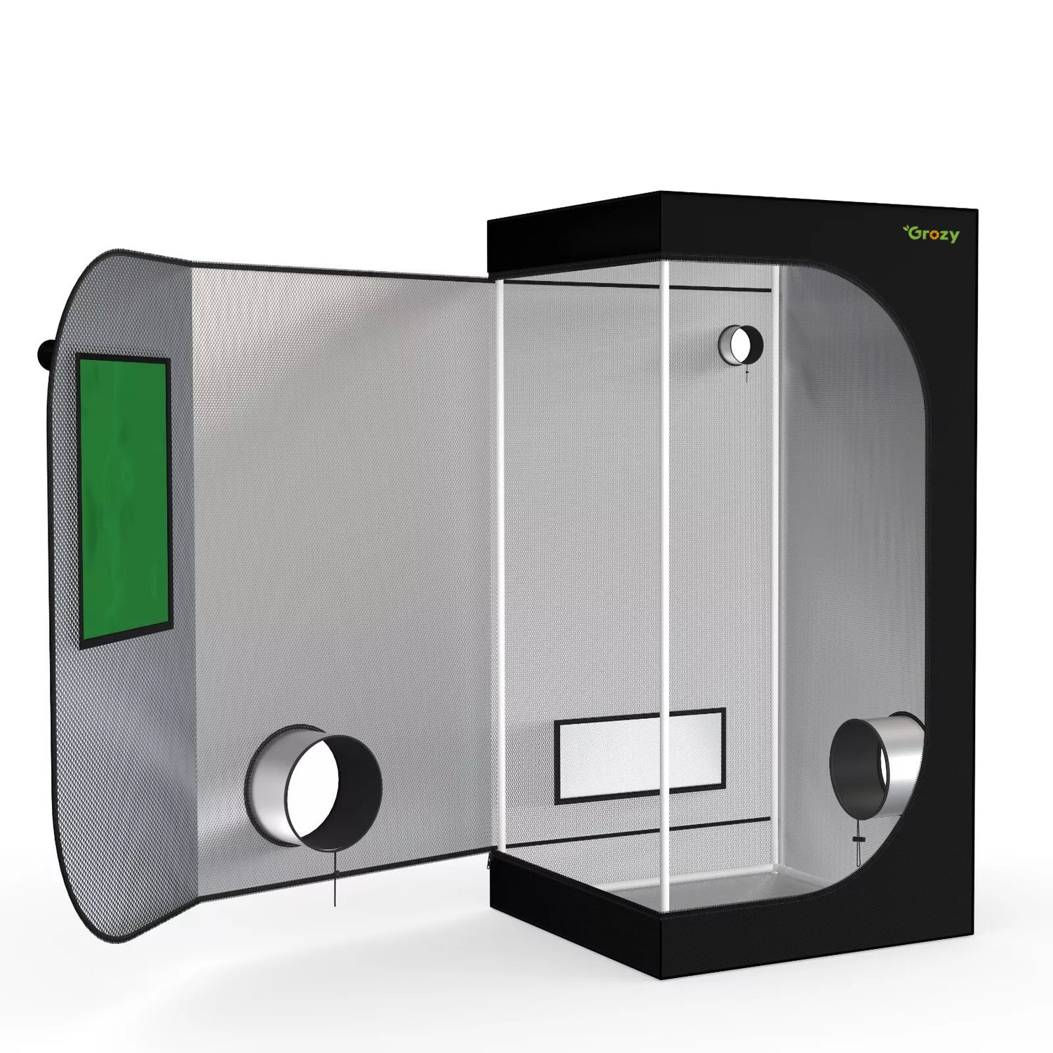 80x80x160 grow tent Grozy 80x80x160cm Grow Tents with Green View Window for Hydroponics Gr