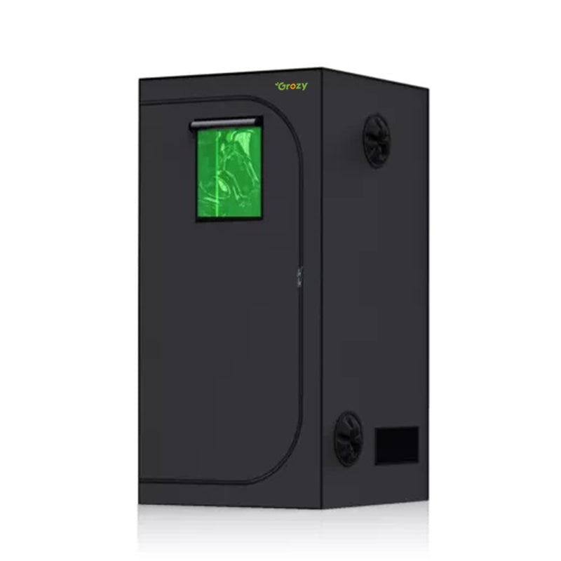 GROZY 90x90x180cm Grow Tent with Green View Window for Hydroponics Indoor Plant Growing System