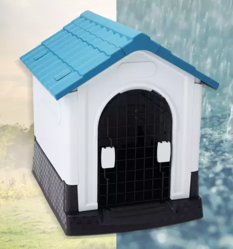 Pet Dog Kennel Outdoor Indoor Plastic Puppy Pet House Kennels Weatherproof L/XL