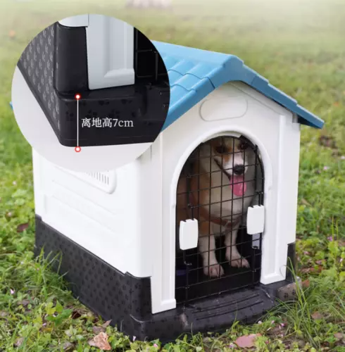 Pet Dog Kennel Outdoor Indoor Plastic Puppy Pet House Kennels Weatherproof L/XL