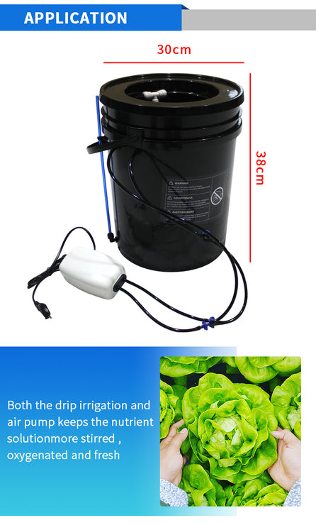 NEW 20L DWC & Drip Irrigation Growing System Hydroponics Recirculating Drip Watering