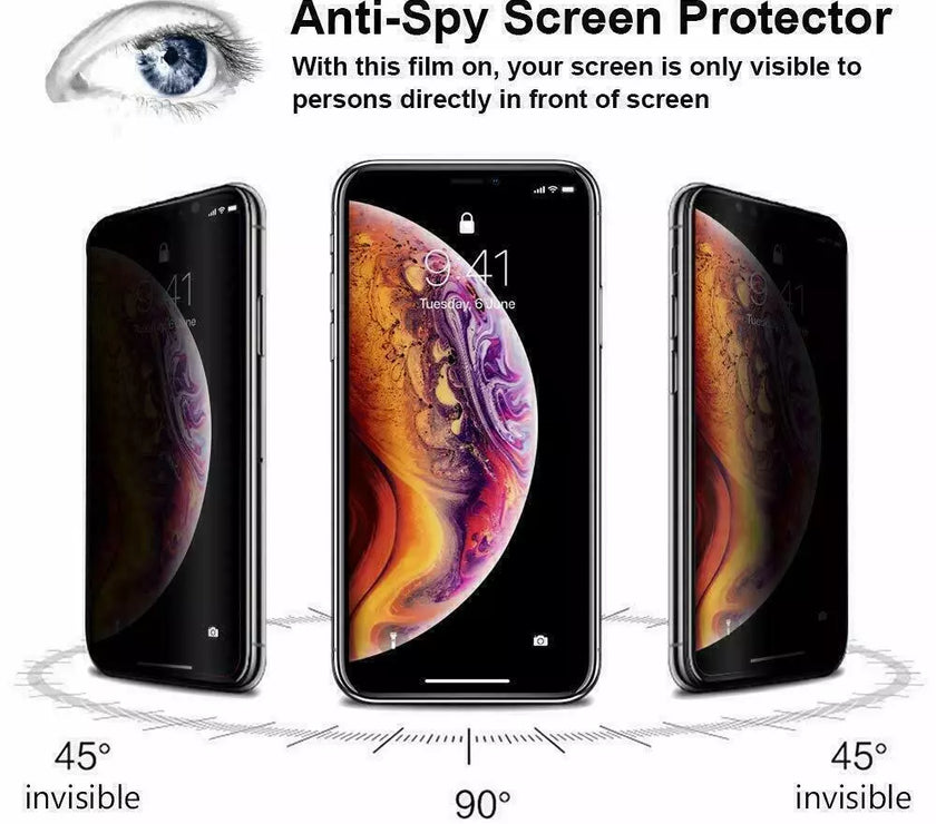 iPhone 13 12 11 Pro iPhone Xs Max Plus Privacy Anti-Spy Hydrogel Film Screen Protector