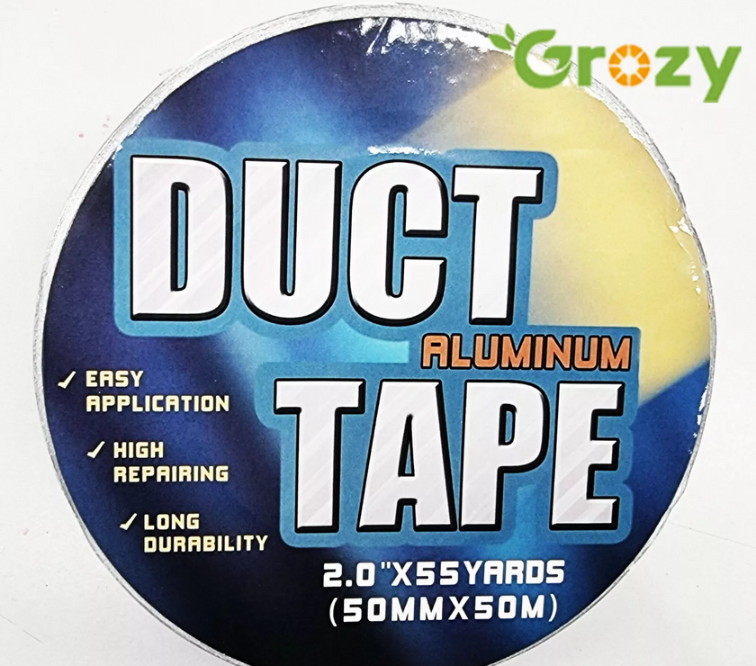 Silver Foil Aluminum Insulation Duct Tape 50mm*50m for Ducting Ventilation Kit