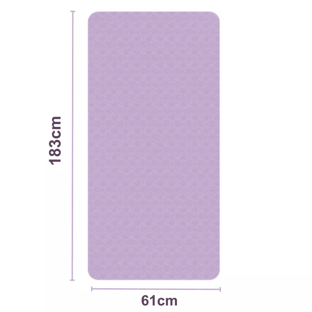 6mm TPE Yoga Mat Anti-Slip Extra Thick Eco-friendly Pilates Fitness Workout Mats