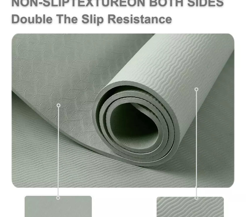 6mm TPE Yoga Mat Anti-Slip Extra Thick Eco-friendly Pilates Fitness Workout Mats