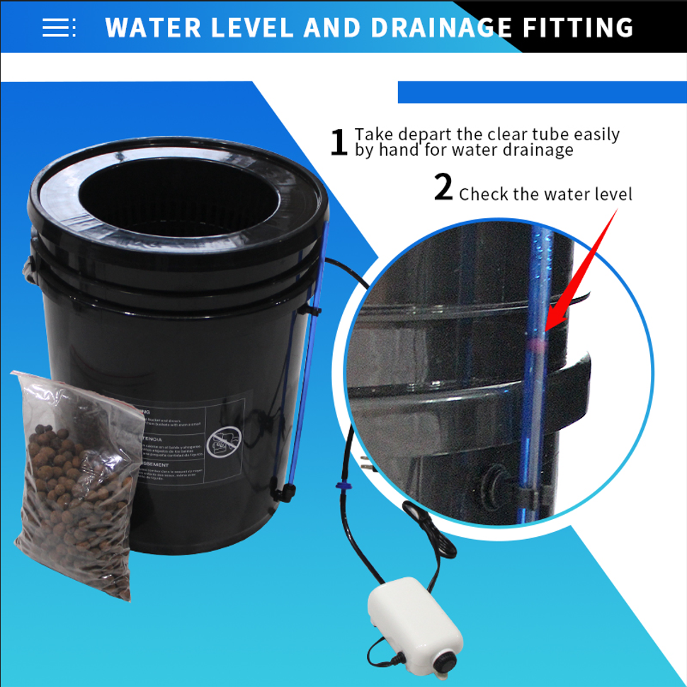 New Grozy 20L DWC Growing System Deep Water Culture Hydroponics Grow Bubble Kit