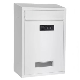 Wall-Mount Mailbox with Combination Lock Hanging Secured Postbox for House Home Outside
