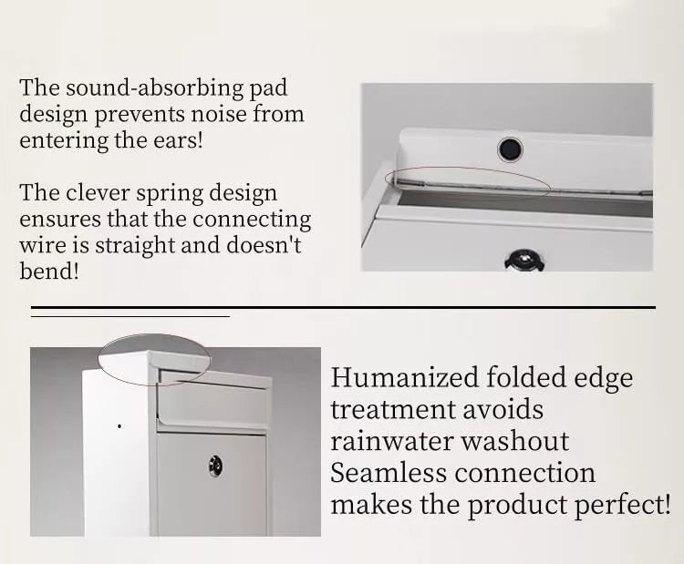 Safe Storage Dropbox Heavy Duty Steel Mailbox Locking Drop Box for Rent Payments Mail Key Cash Checks