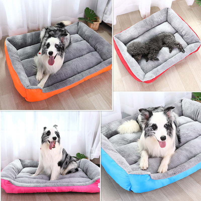 Pet Calming Bed Cat Puppy Large Dog Sleep Warm Soft Plush Comfy Cushion Washable