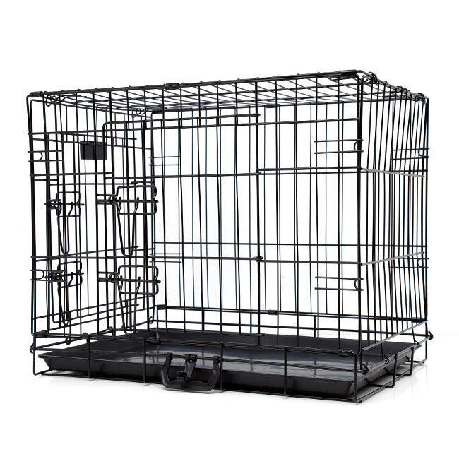 24"~ 48" Dog Cage Crate Kennel Rabbit Cat Collapsible Metal Cages Playpen Large