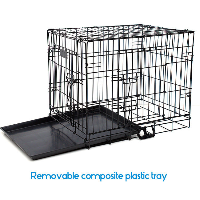 24"~ 48" Dog Cage Crate Kennel Rabbit Cat Collapsible Metal Cages Playpen Large