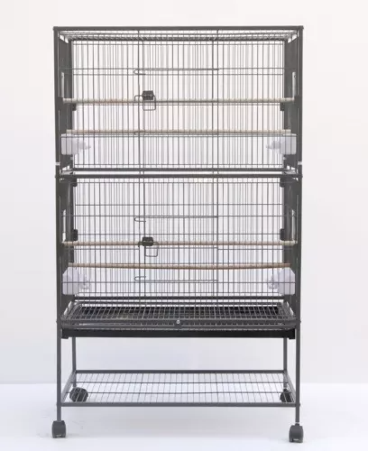 XXL Bird Cage Cockatiel Parrot Aviary Pet Stand-alone Budgie Perch Wheels 132CM