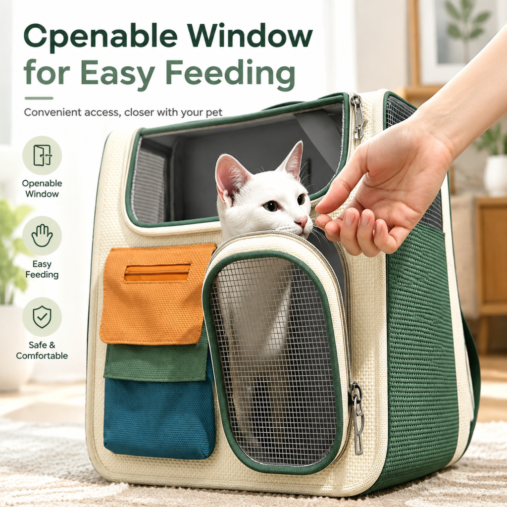 Wheeled Pet Carrier Backpack 2 in 1 Travel Stroller Cat Puppies Mesh Trolley Bag