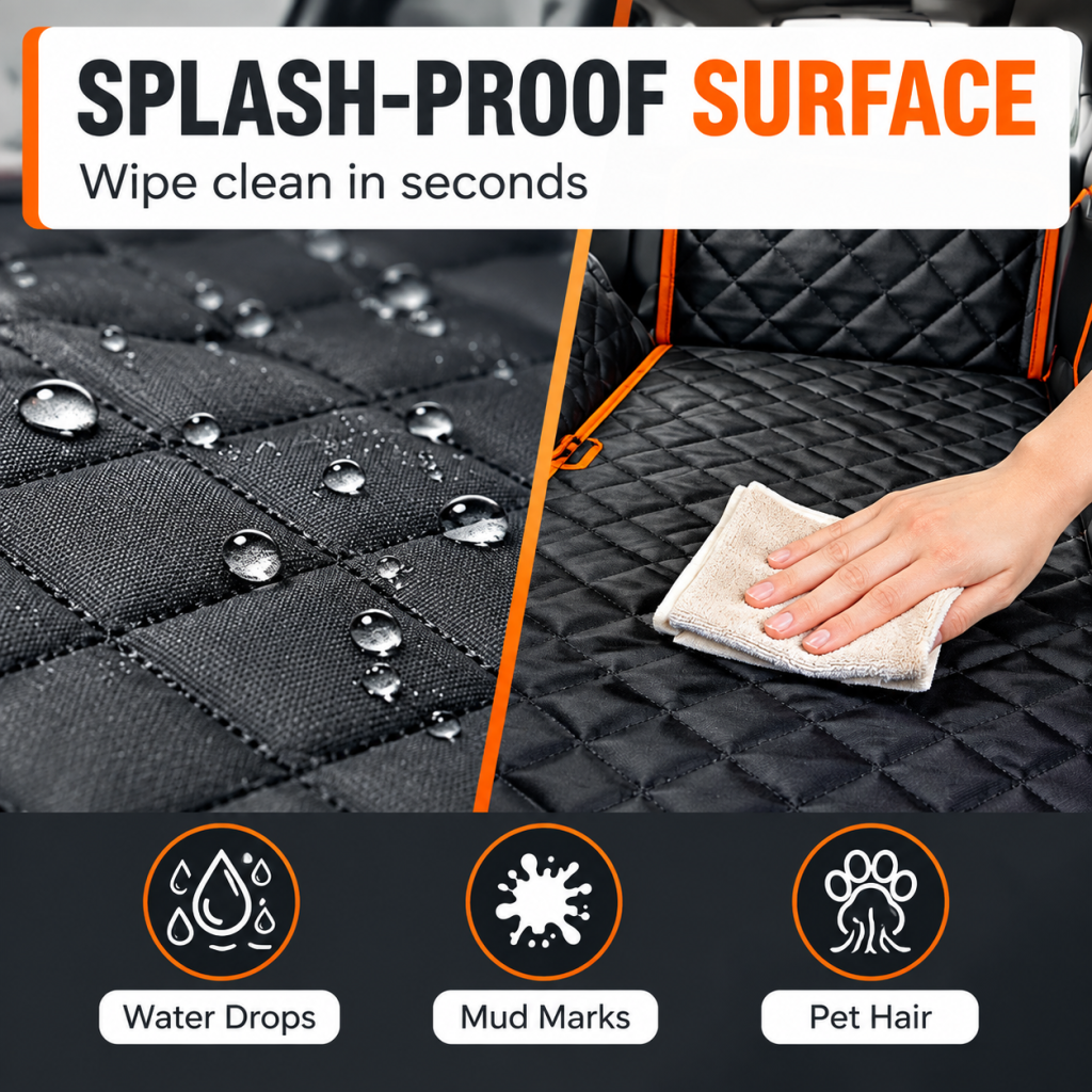 Premium Pet Car Cat Dog Back Seat Cover Hammock NonSlip Protector Mat Waterproof