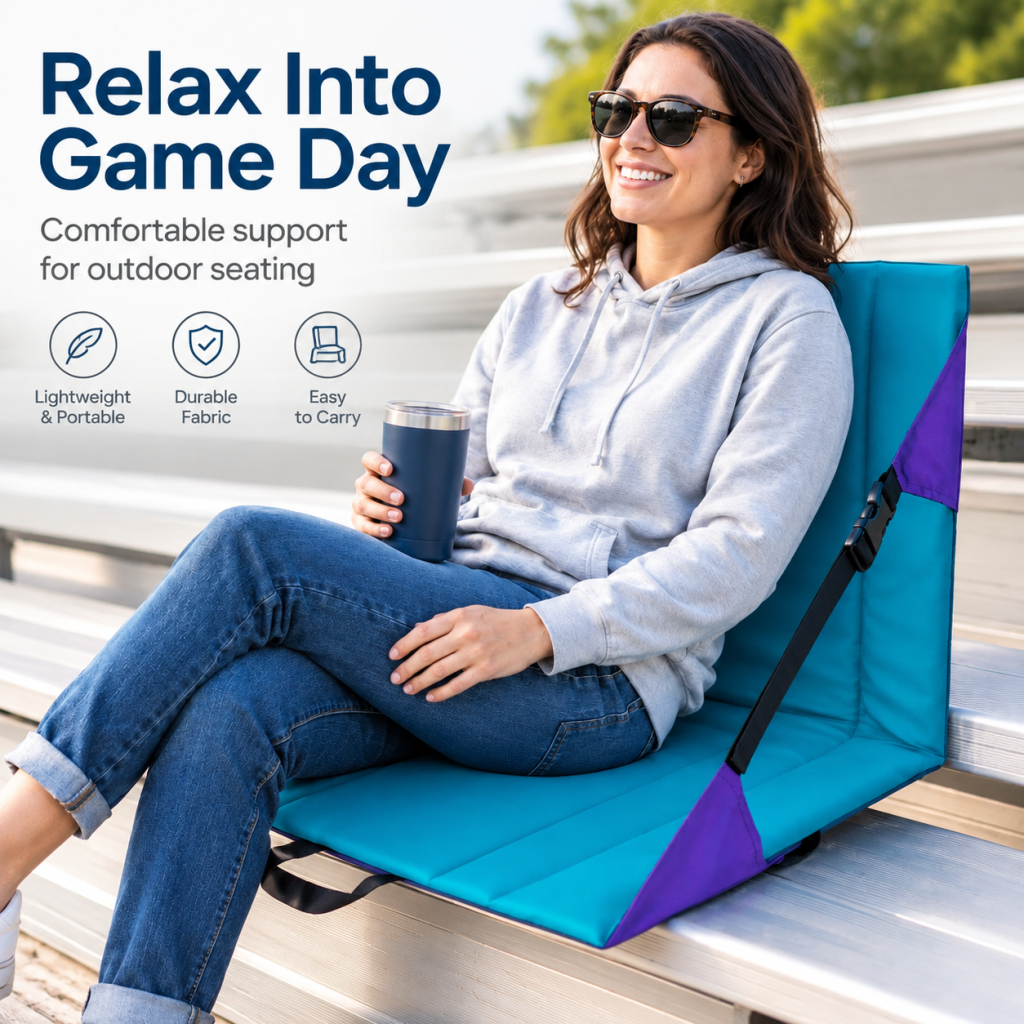 Folded Stadium Seat Cushion Portable Outdoor Camping Sit Mat Concert Beach Chair