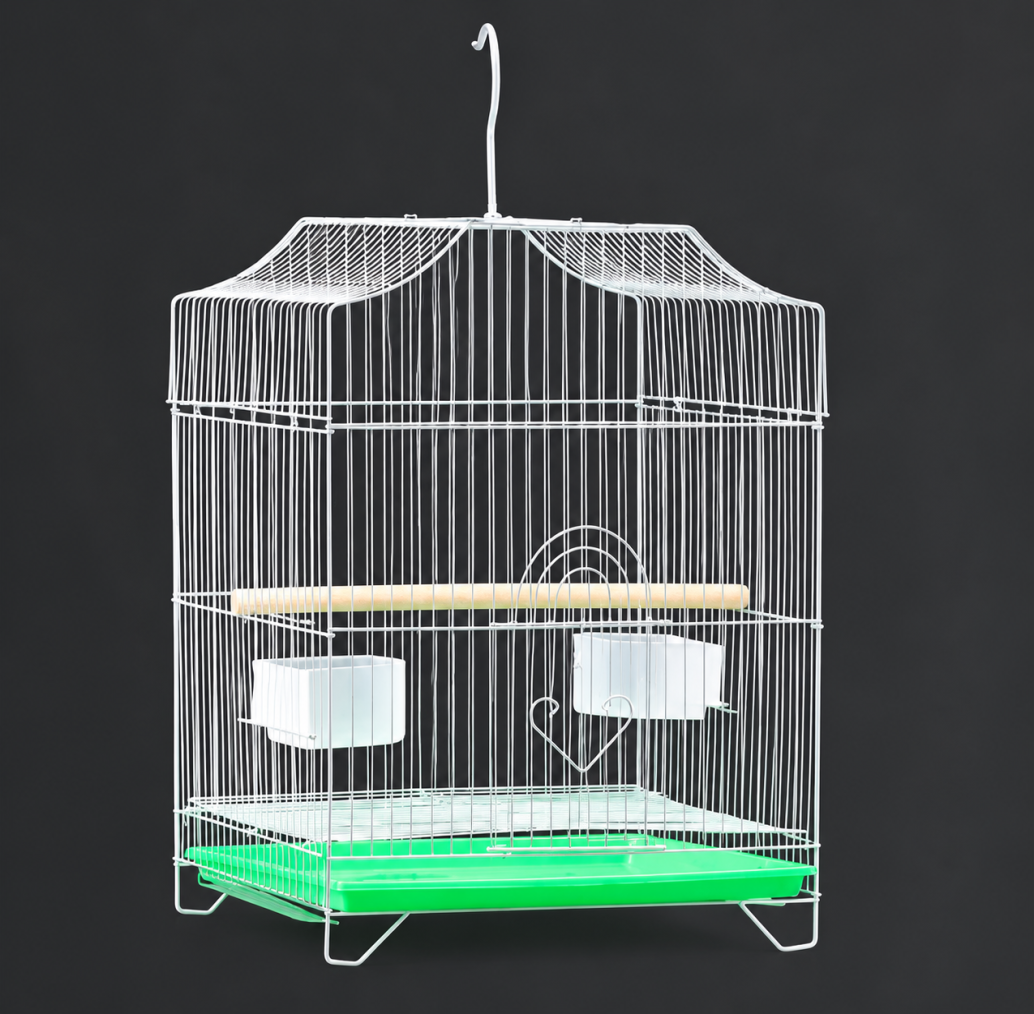 55cm Hanging Parrot Cage Cockatiel Aviary Pet Budgie Metal Frame Small Bird Cage