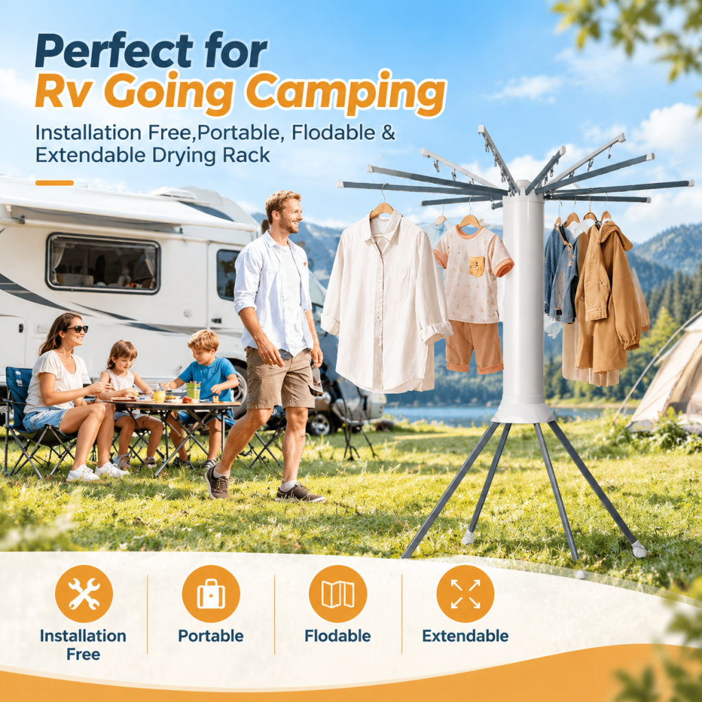 Standing Clothes Drying Rack Portable Foldable Airer Multi Garment Hanger Indoor