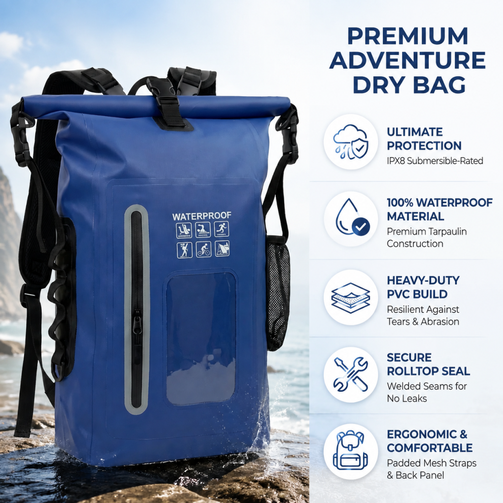 Waterproof Dry Bags Backpack Large Capacity Folding Travel Fishing Hiking Sports