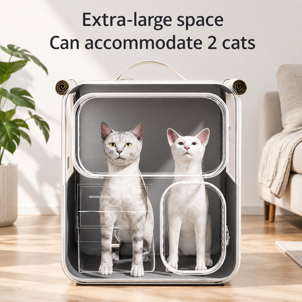 Wheeled Pet Carrier Backpack 2 in 1 Travel Stroller Cat Puppies Mesh Trolley Bag