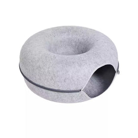 Cat Tunnel Bed Pet Donut Tunnel Detachable Cat Donut Bed Play Tunnel Cat House