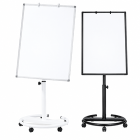 Magnetic Whiteboard Stand Rolling Round Base Adjustable Height Office Classroom