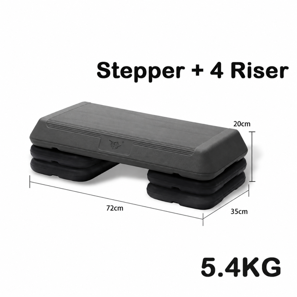 72cm Aerobic Step Exercise Stepper Gym Riser Workout Fitness Cardio Bench Block